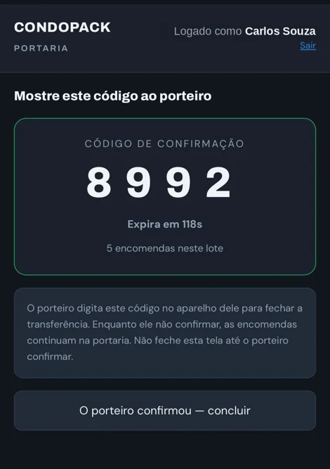 Prova de transferência - CondoPack